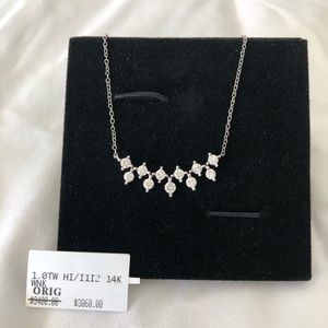 1 carat diamond necklace w/ 14k wht gold 💗